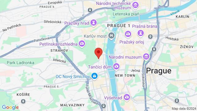 Map of the area around náměstí Kinských 601/3, 150 00 Praha, Česko,Prague, Czech Republic, Prague, PR, CZ