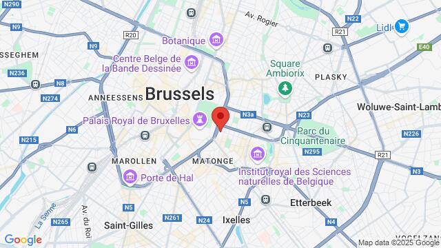 Map of the area around La Maison Des Ailes - Brussel