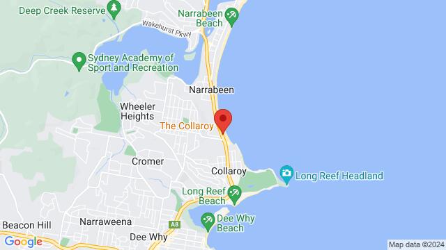 Kaart van de omgeving van The Collaroy, 1064 Pittwater Rd, Collaroy, NSW, 2097, Australia