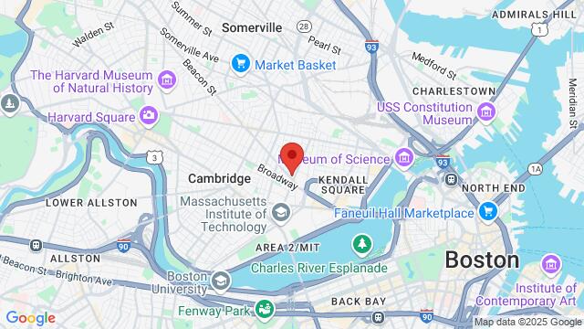 Map of the area around The Dante Alighieri Society of Massachusetts, 41 Hampshire St, Cambridge, MA, 02139, United States