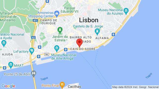Map of the area around Avenida 24 de Julho, 49, 1200-479, Lisbon, Portugal