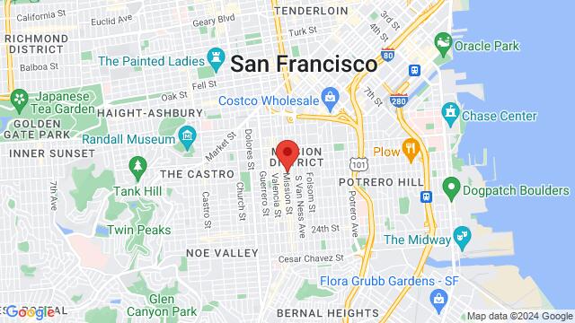 Map of the area around 2243 Mission St, San Francisco, CA 94110-1811, United States,San Francisco, California, San Francisco, CA, US