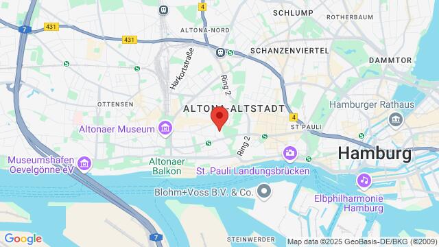 Map of the area around Blücherstraße 11, 22767 Hamburg, Deutschland,Hamburg, Germany, Hamburg, HH, DE