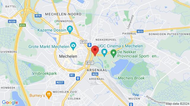 Map of the area around Mechelen Beach - Mechelen