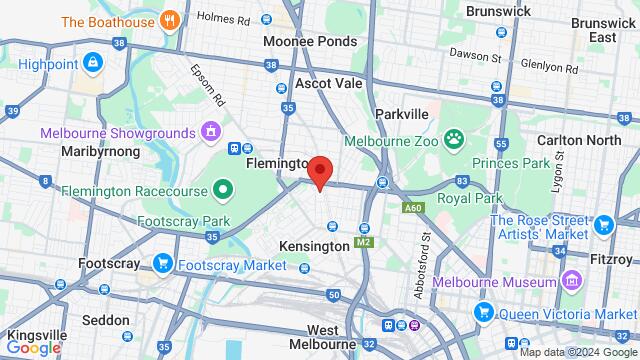 Karte der Umgebung von 30 Bellair St, Kensington VIC 3031, Australia,Melbourne, Victoria, Australia, Melbourne, VI, AU