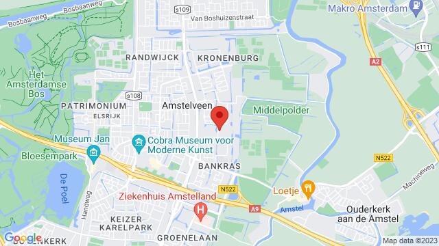 Map of the area around Wijkcentrum Alleman, Den Bloeyenden Wijngaerdt 1, Amstelveen, Netherlands