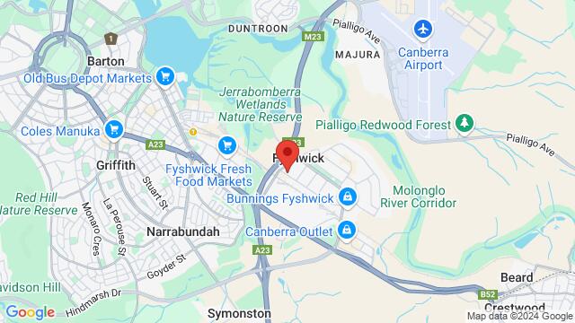 Map of the area around 94-98 Barrier St, Fyshwick ACT 2609, Australia,Canberra, Australian Capital Territory, Canberra, CT, AU