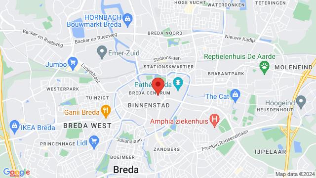Map of the area around Veemarktstraat, Breda
