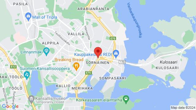 Map of the area around 33C Sornaisten Rantatie St, 00500, Helsinki, Finland