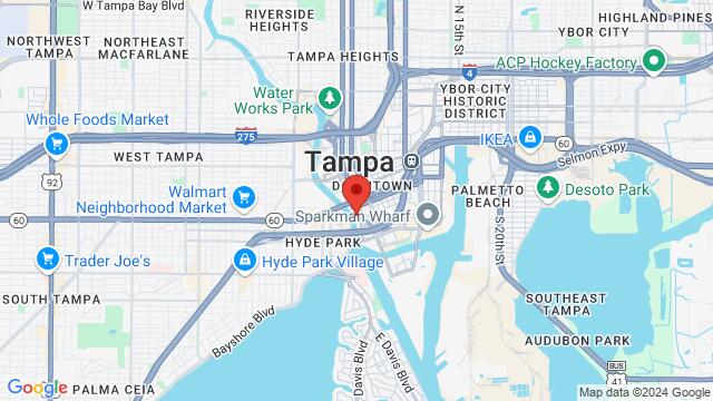 Map of the area around MacDill Park on the Riverwalk, 100 North Ashley Drive, Tampa, FL 33602, Tampa, FL, 33602, US