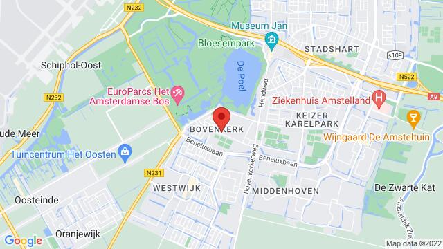 Karte der Umgebung von Vierlingsbeeklaan 24, Amstelveen, The Netherlands