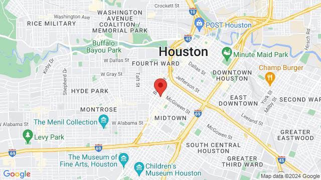 Carte des environs 606 Dennis Street, 77006, Houston, TX, US