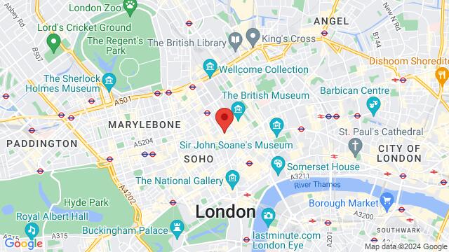 Map of the area around YMCA (Tottenham Court Road), YMCA Club, 112 Great Russell Street, London, WC1B 3NQ, United Kingdom