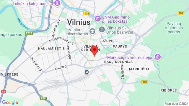 Map of the area around Aušros Vartų gatvė 11, LT-01304 Vilnius, Lietuva,Vilnius, Lithuania, Vilnius, VL, LT