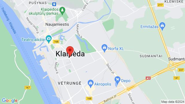 Map of the area around Salsa International, Klaipeda, Lithuania, Klaipeda, KL, LT