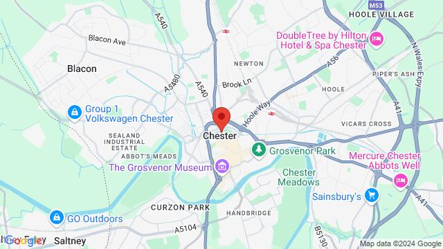 Map of the area around Alexander's Live, Rufus Court, Chester CH1 2JW, UK