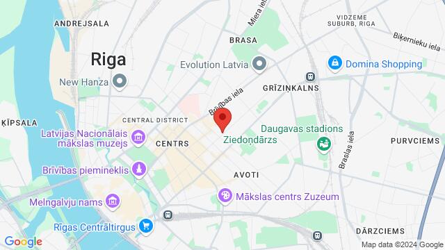 Map of the area around Krišjāņa Barona iela 69, Rīga, LV-1001, Latvija,Riga, Latvia, Riga, RI, LV