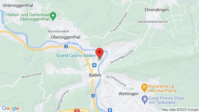 Map of the area around Coco Haselstrasse 2Grand Casino Baden5400 Baden