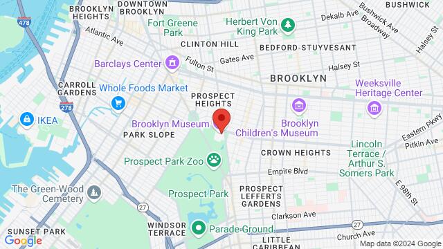 Map of the area around 200 Eastern Parkway, Brooklyn, NY 11238