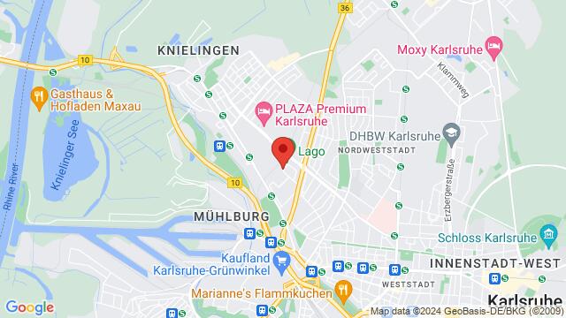 Map of the area around Son Latino Dance Studio, Gablonzer Str. 9, 76185 Karlsruhe, Germany