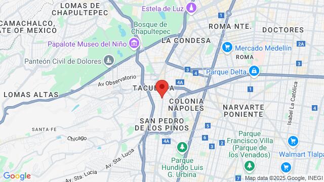 Map of the area around Av. Revolución 333, Tacubaya, Miguel Hidalgo, 11870 Ciudad de México, CDMX, Mexico