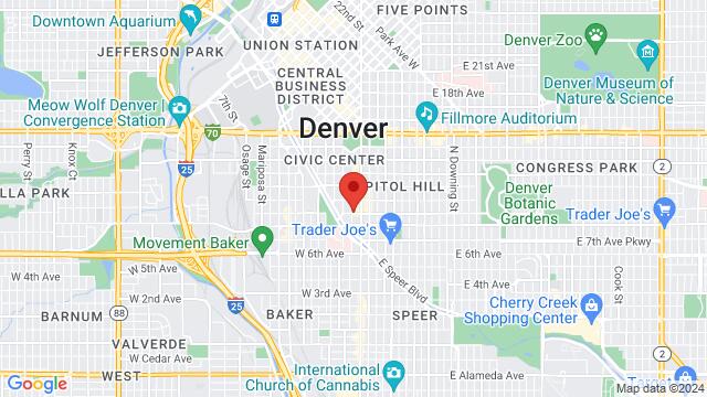 Map of the area around La Rumba, 99 W. 9th Ave, Denver, CO 80204, Denver, CO, 80204, US