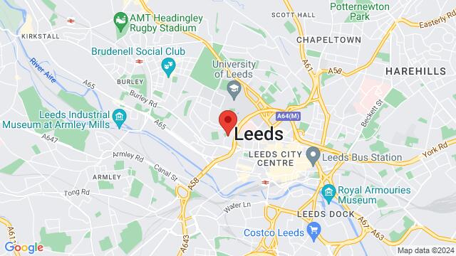 Map of the area around 3 Woodhouse Square, Leeds, LS3 1, United Kingdom,Leeds, Leeds, EN, GB