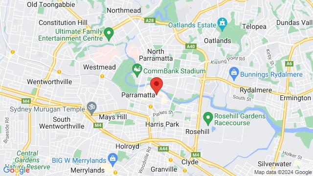 Map of the area around Collector Hotel, Parramatta, 100 George Street, Parramatta, NSW, Australia