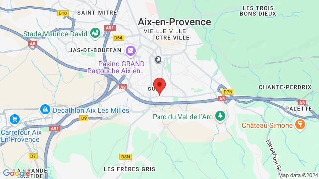 Map of the area around 48 Avenue Robert Schuman, 13090 Aix-en-Provence