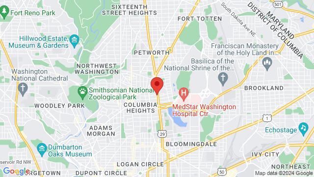 Map of the area around 3232 Georgia Ave NW, Suite 104,Washington D.C., Washington, DC, US