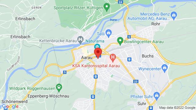 Kaart van de omgeving van Utopia Frey Herose Strasse 20Direkt am Bahnhof5000 Aarau