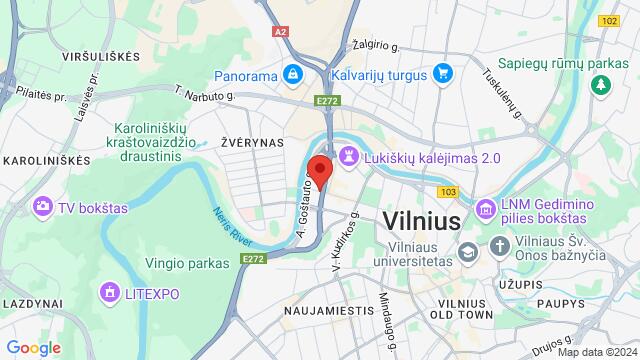 Map of the area around Gedimino prospektas 64, LT-01111 Vilnius, Lietuva,Vilnius, Lithuania, Vilnius, VL, LT