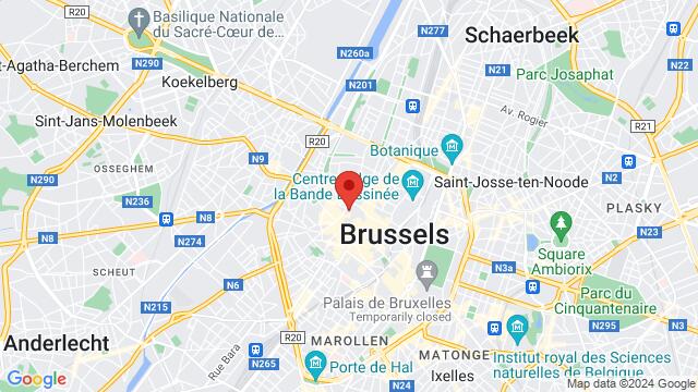 Map of the area around Hallenstraat 14, 1000 Brussel, België,Brussels, Belgium, Brussels, BU, BE