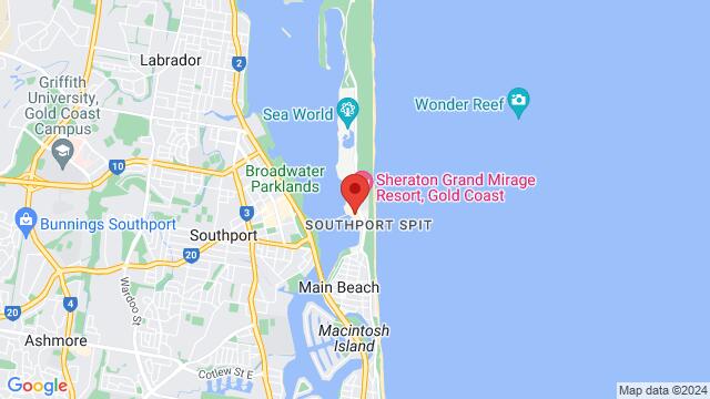 Karte der Umgebung von Mariners Cove, 60 Seaworld Dr, Main Beach QLD 4217, Australia
