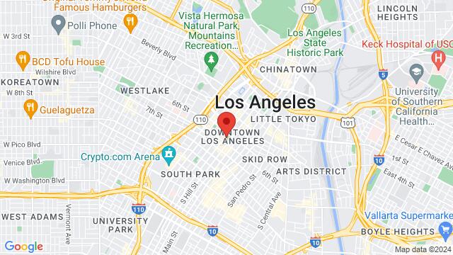 Map of the area around 532 South Olive Street, Los Angeles, CA, US