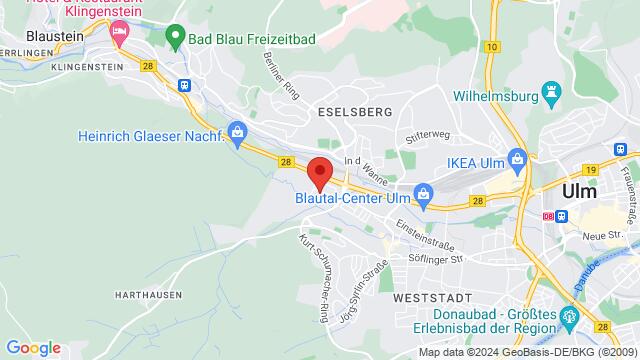 Map of the area around Ballhaus Tanzlokal, Riedweg 51, 89081 Ulm, Germany