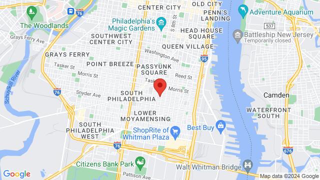 Map of the area around Bok Bar, 800 Mifflin Street, Philadelphia, PA, 19148, United States