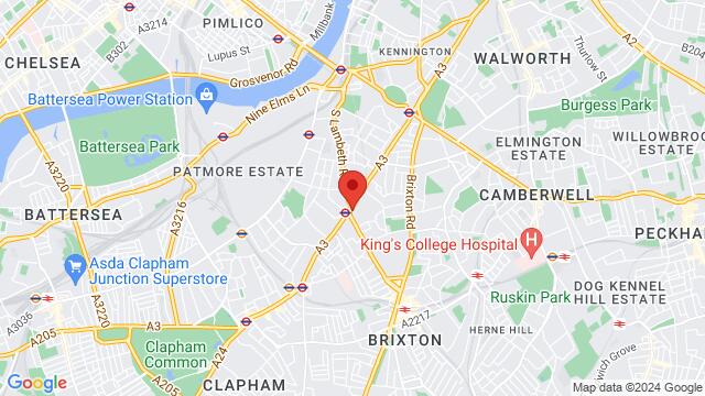 Map of the area around Ibex Venue Restaurant & Bar, Ibex Venue Restaurant & Bar, 211 Clapham Road, London, SW9 0QH, United Kingdom