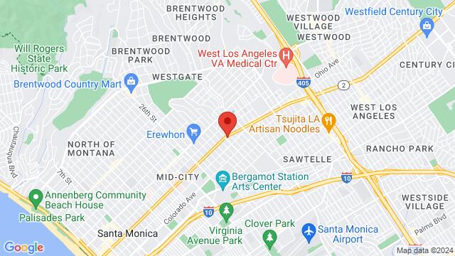 Map of the area around 12422 Santa Monica Boulevard, 90025, Los Angeles, CA, US