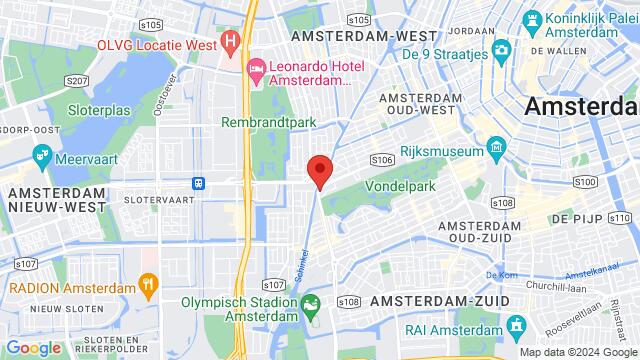 Map of the area around Cafe Sao Paulo, Amsterdam, Netherlands, Amsterdam, NH, NL