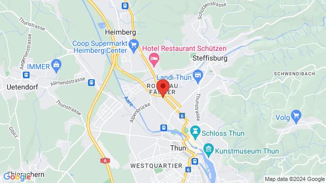 Kaart van de omgeving van Dance Vision, Bernstrasse 85. 3613 Steffisburg