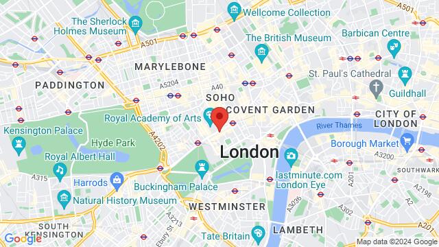 Map of the area around 194 Piccadilly,London, United Kingdom, London, EN, GB