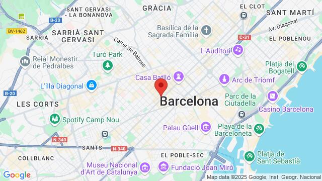 Map of the area around Aribau 55  , Barcelona , Barcelona