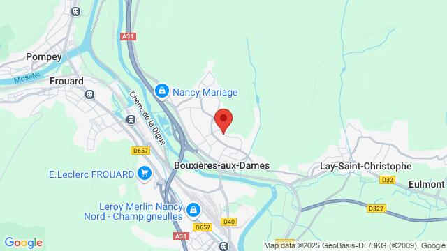 Map of the area around Just'moove It, 6 Rue des Clos, 54136 Bouxières-aux-Dames, France