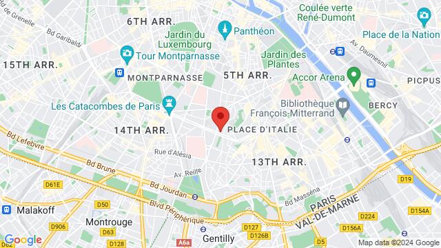Carte des environs 94 Boulevard Auguste Blanqui, 75013 Paris, France,Paris, France, Paris, IL, FR