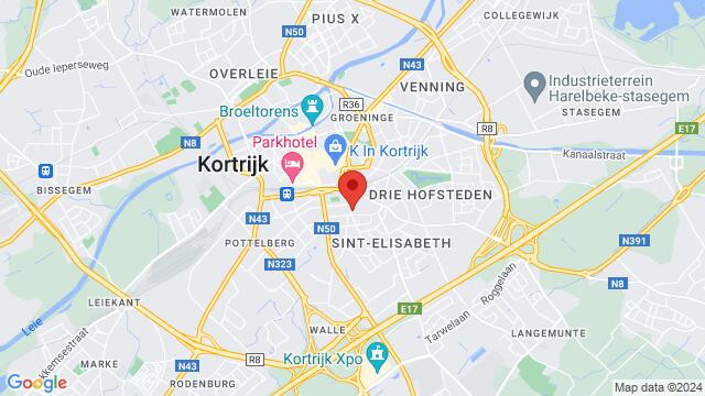 Map of the area around Dansschool Dursin Sint-Denijsestraat 101 8500 Kortrijk
