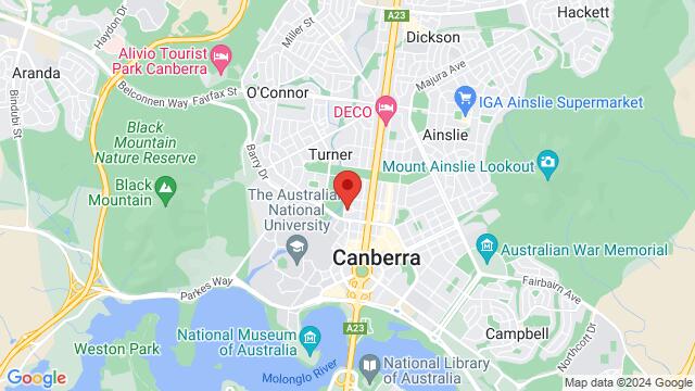 Karte der Umgebung von 10 Watson St, Turner ACT 2612, Australia,Canberra, Australian Capital Territory, Canberra, CT, AU