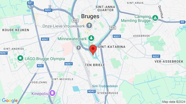 Kaart van de omgeving van Yachtclub Flandria - Brugge