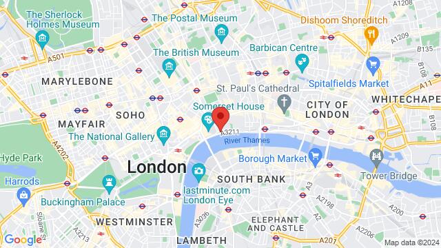 Map of the area around Bar Salsa Temple, Victoria Embankment, Temple, London, WC2R 2PH, United Kingdom
