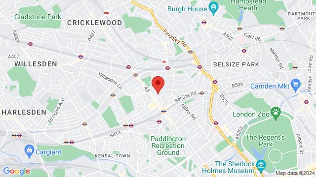 Mapa de la zona alrededor de 18 Mazenod Avenue, London, NW6 4LR, United Kingdom,London, United Kingdom, London, EN, GB